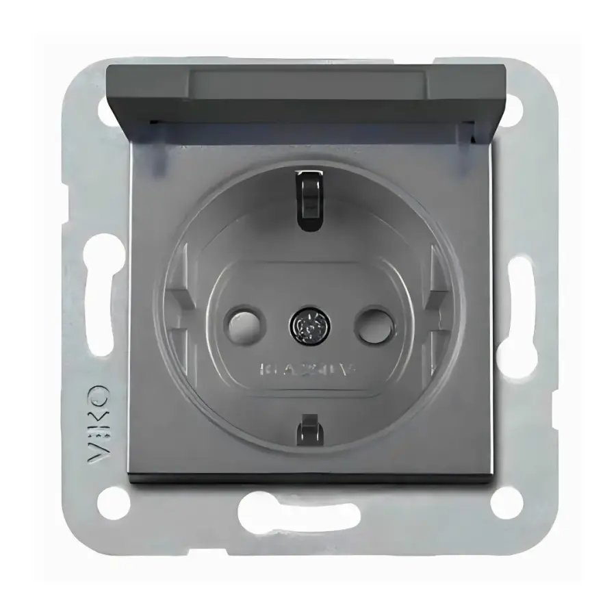 Artline Novella/Trenda Füme Kapaklı Topraklı Priz Ç.K. Kapak (Mekanizma Hariç)