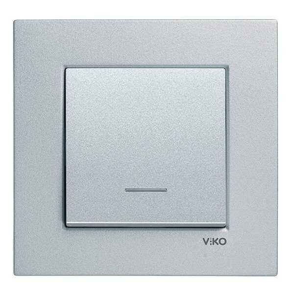 Artline Novella/Trenda Gümüş Işıklı Anahtar Düğme (Mekanizma Hariç)