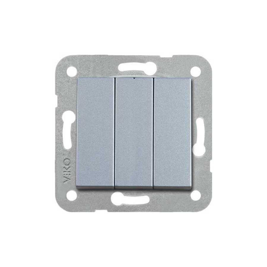 Artline Novella/Trenda Gümüş Üçlü Anahtar Düğme (Mekanizma Hariç)