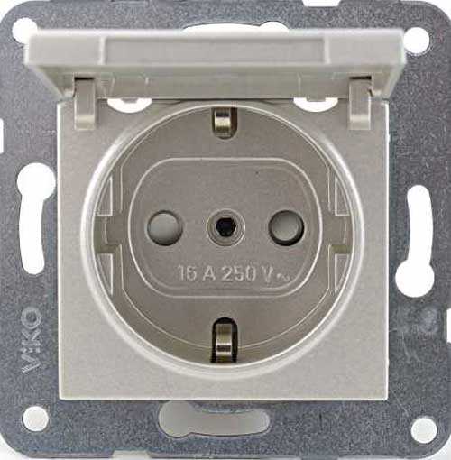 Artline Novella/Trenda Metalik Beyaz Kapaklı Topraklı Priz Kapak (Mekanizma Hariç)