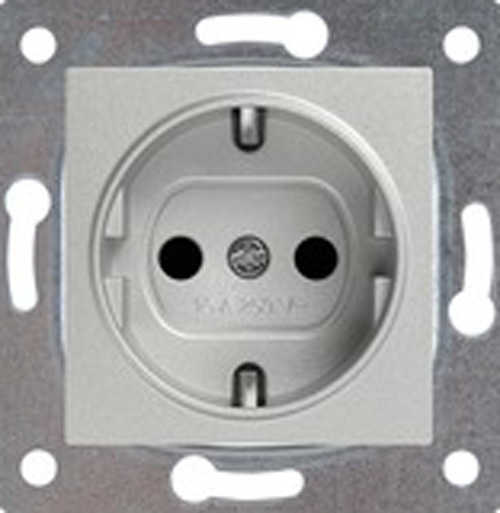 Artline Novella/Trenda Metalik Beyaz Topraklı Priz Kapak (Mekanizma Hariç)