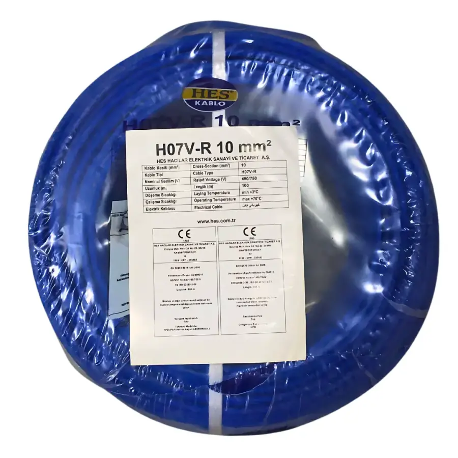 Hes Nya Kablo 10 mm² Mavi ( H07v-R )