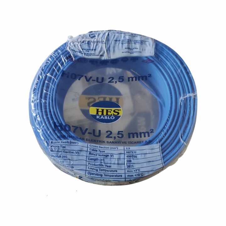 Hes Nya Kablo 2,5 mm² Mavi ( H07v-U )