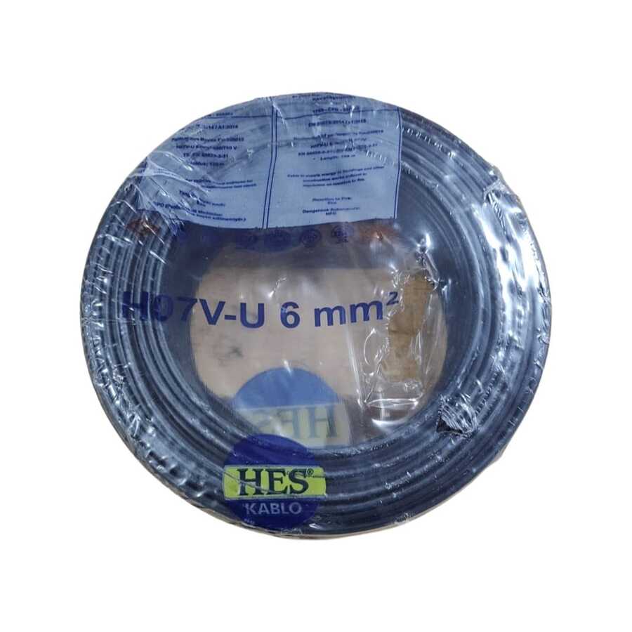 Hes Nya Kablo 6 mm² Siyah ( H07v-U )