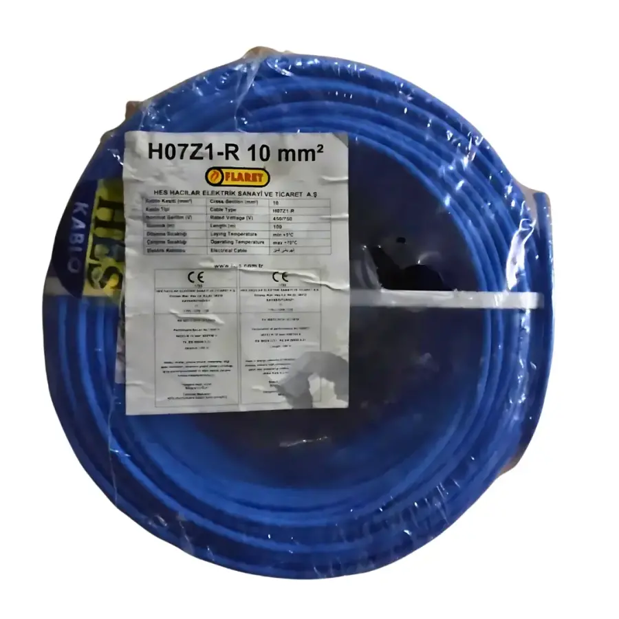 Hes Nya Kablo 10 Mm Mavi (H07z1-R) Halojen Free