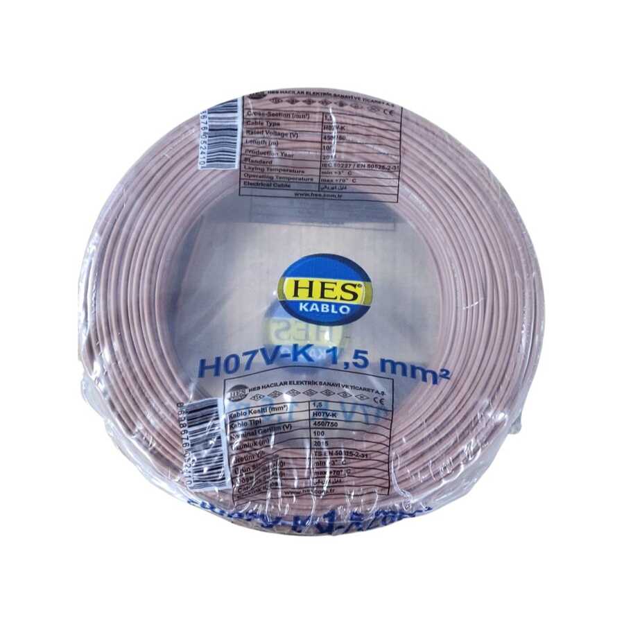 Hes Nyaf Kablo 1,5 mm² Kahverengi ( H07v-K )