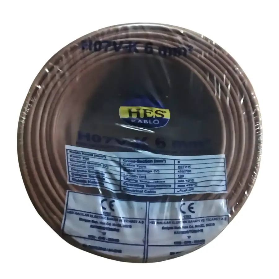 Hes Nyaf Kablo 6 mm² Kahverengi ( H07v-K )