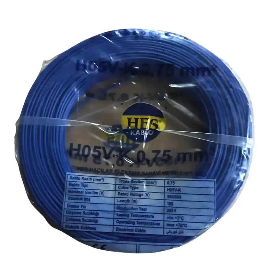 Hes Nyaf Kablo 0,75 mm² Mavi ( H05v-K )