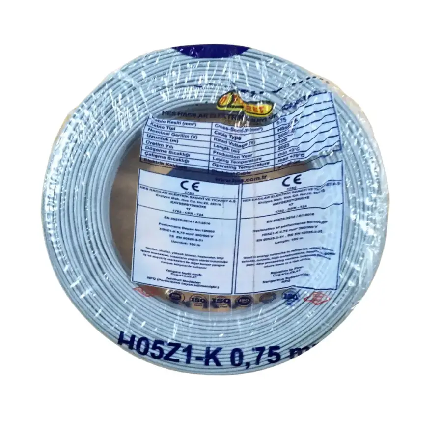 Hes Nyaf Kablo 0,75 mm² Gri ( H05Z1-K )