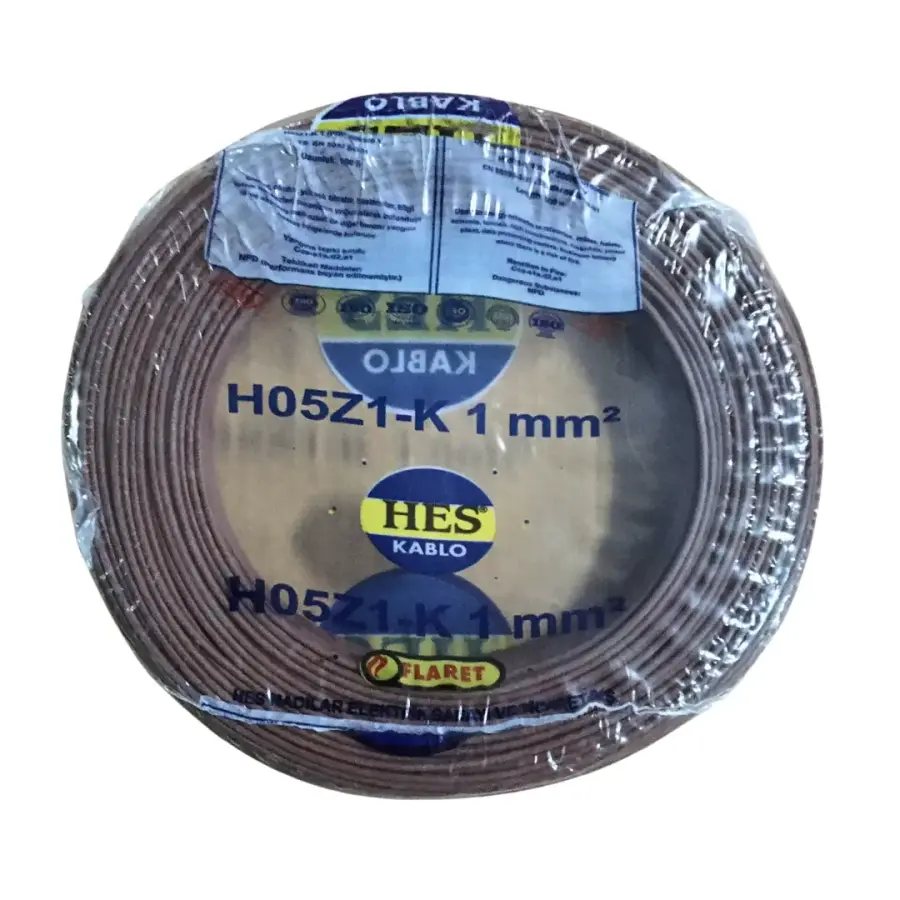 Hes Nyaf Kablo 1 Mm Kahverengi (H05z1-K) Halojen Free