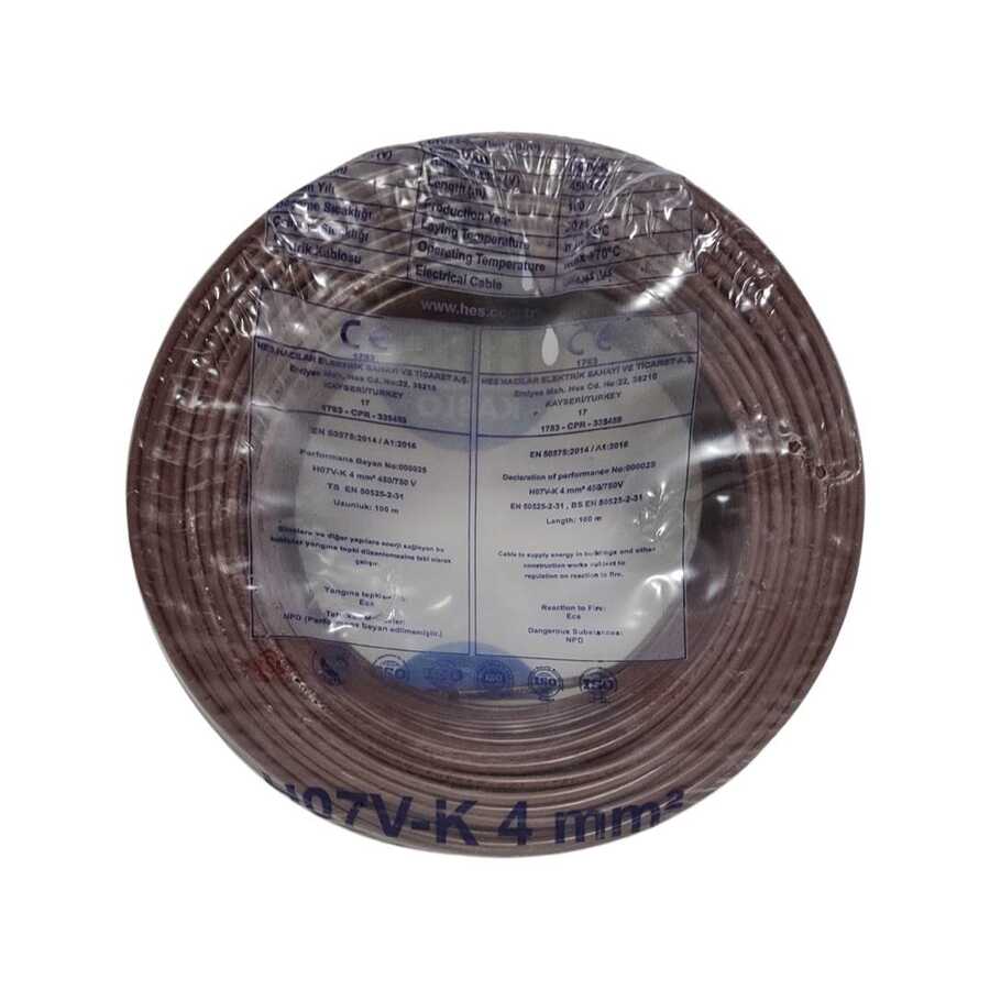Hes Nyaf Kablo 4 mm² Kahverengi ( H07v-K )