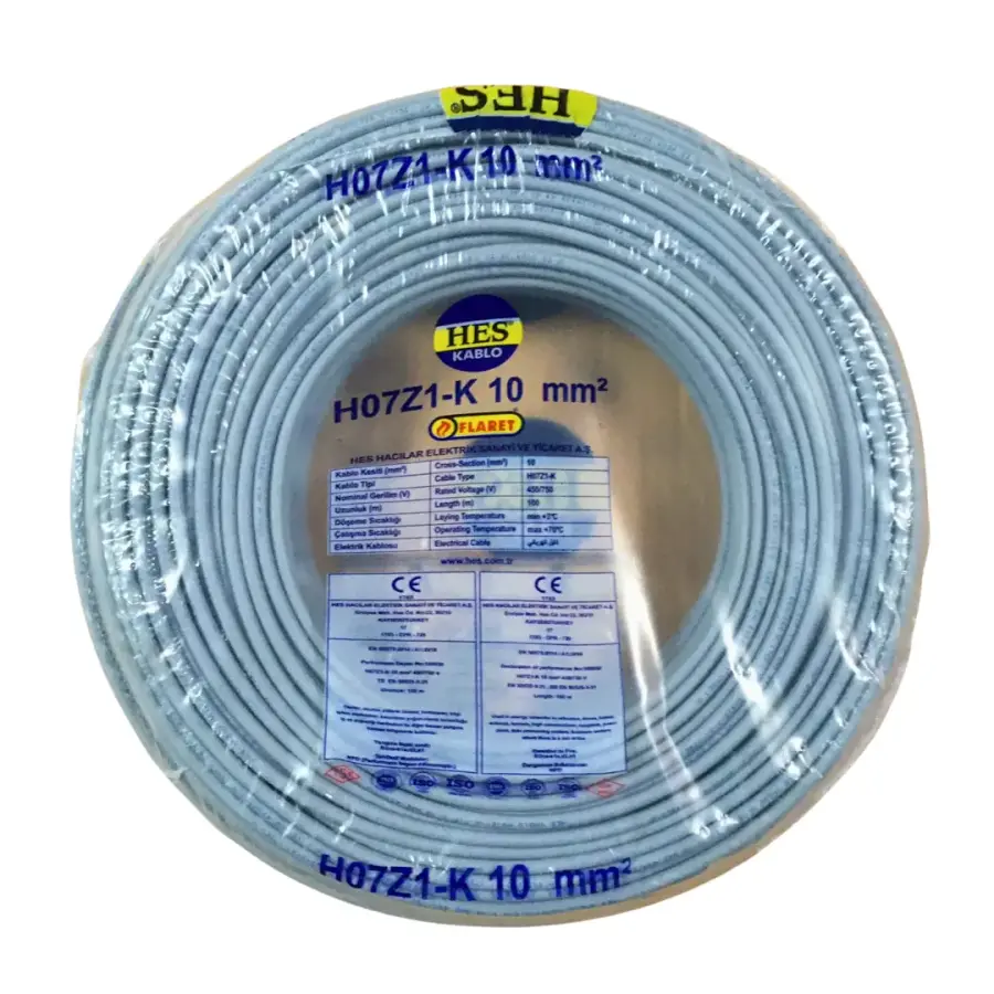 Hes Nyaf Kablo 10 Mm Gri (H07z1-K) Halojen Free