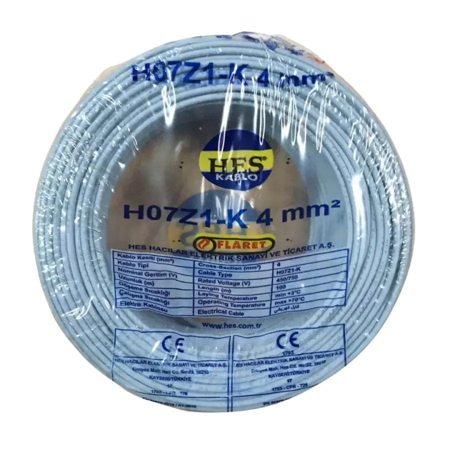 Hes 4 Mm Nyaf Kablo Gri Halojen Free H07Z1-K