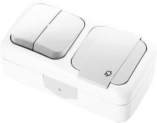 Viko Palmiye Beyaz Komütatör+Topraklı Priz Ç.B. Kombine Yatay 90555482