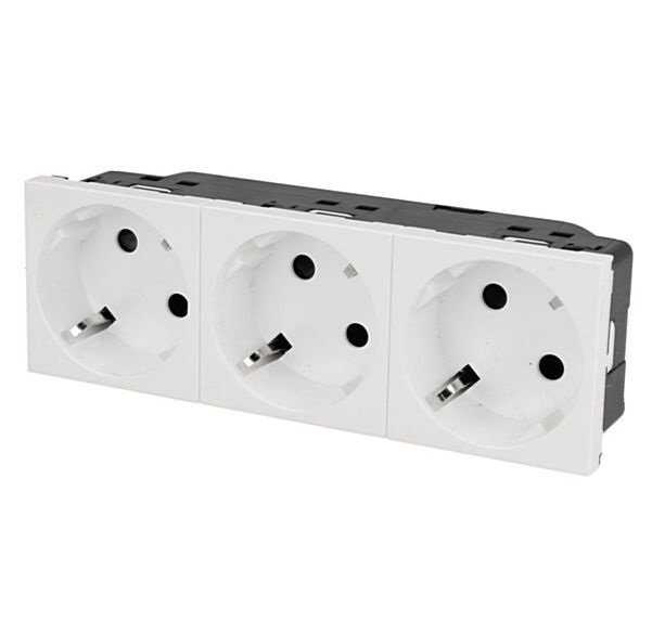 Legrand Sistem Armada 3X45 Şebeke Priz Beyaz - 077253