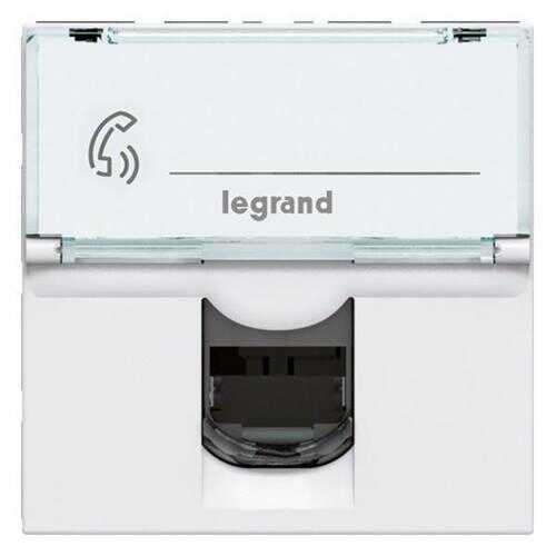 Legrand Telefon Prizi - RJ11 - 4 Kontak - 2 Modül - Beyaz