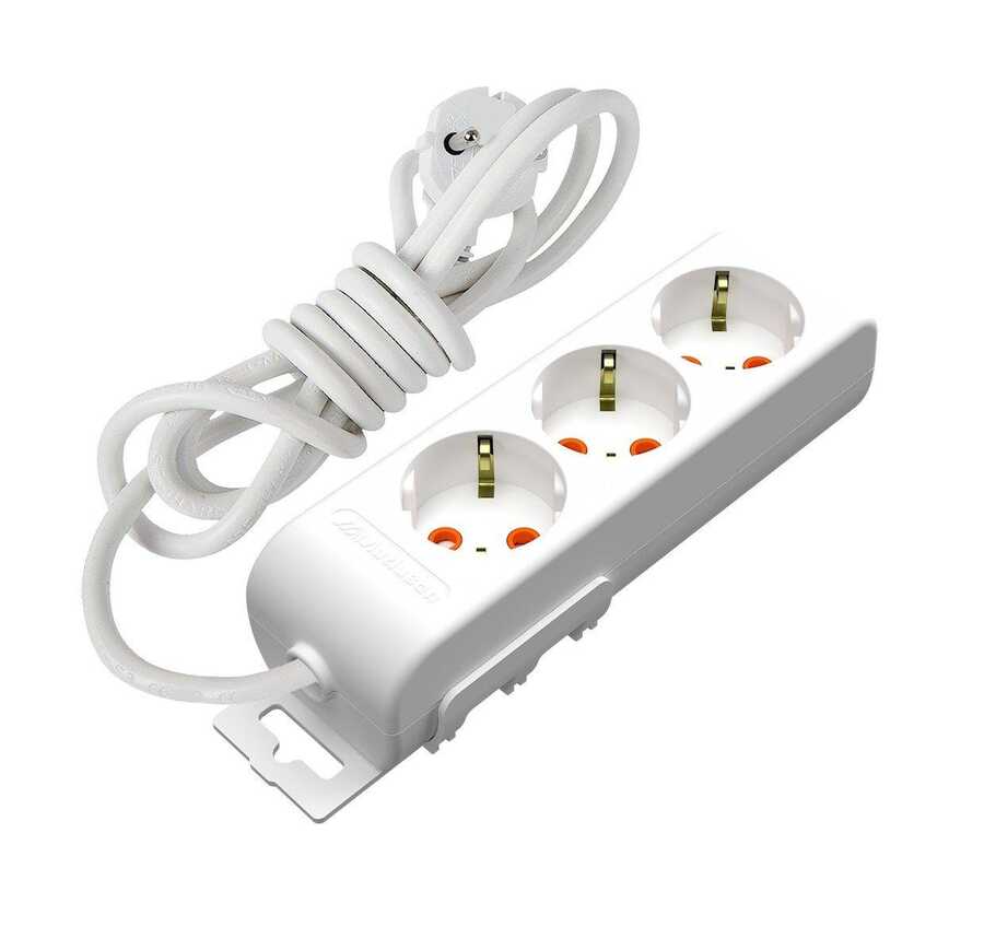 Mutlusan Üçlü Topraklı Grup Priz 5 Metre Klemensli Çocuk Korumalı