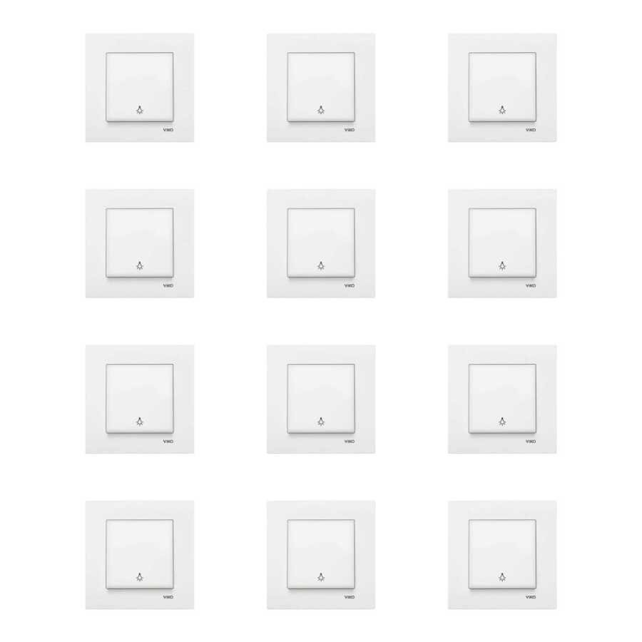 Viko Karre 12'li Beyaz Light Mekanizma (Çerçeve Dahil) 90967003-12