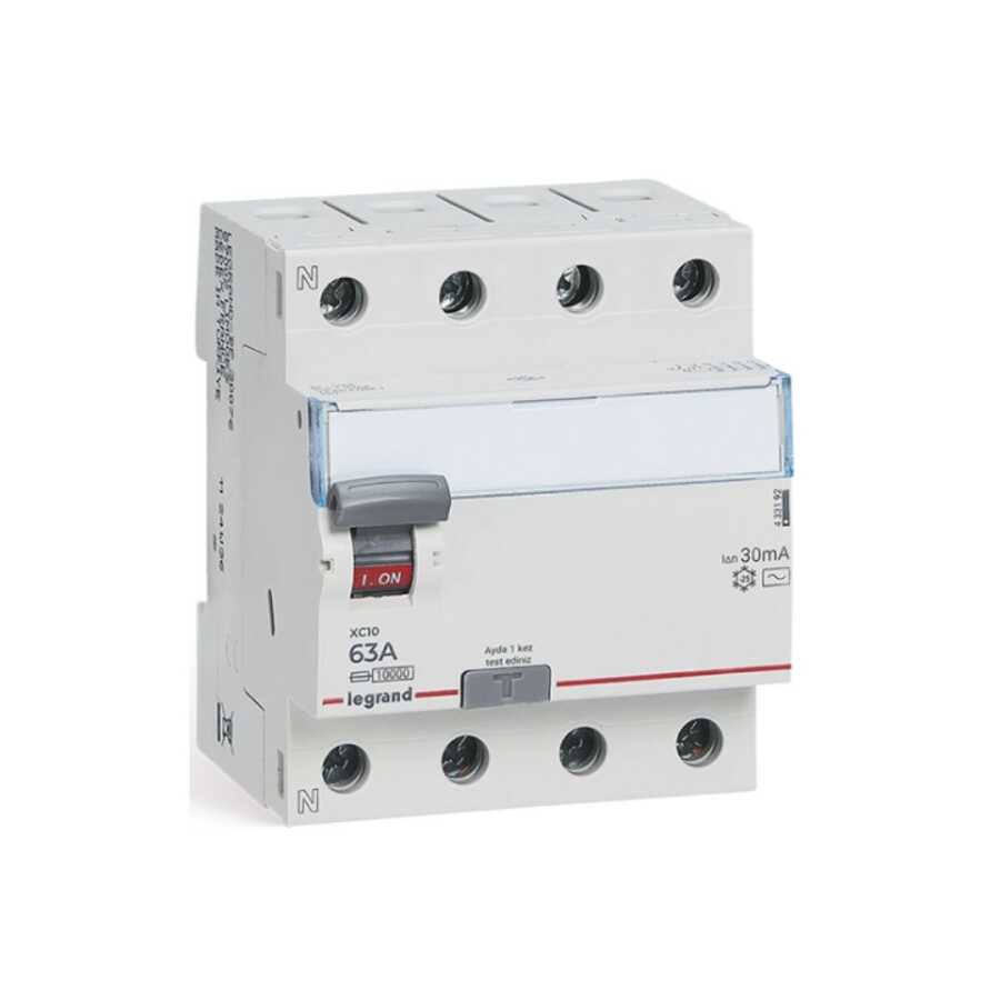 Legrand - 433192 4x63A XC10 30mA Ac Tip Kaçak Akım Koruma Rölesi