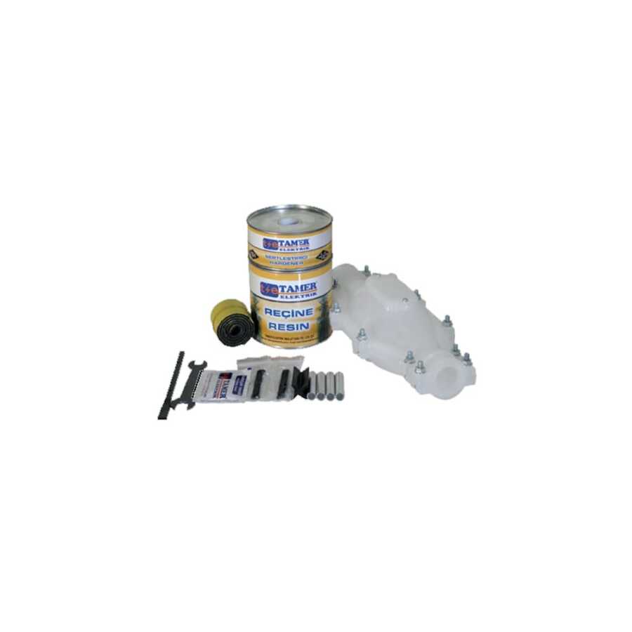 Tamer 4X16 Düz Tip Vidalı Şeffaf Reçineli Ek Muf VDEX1-416