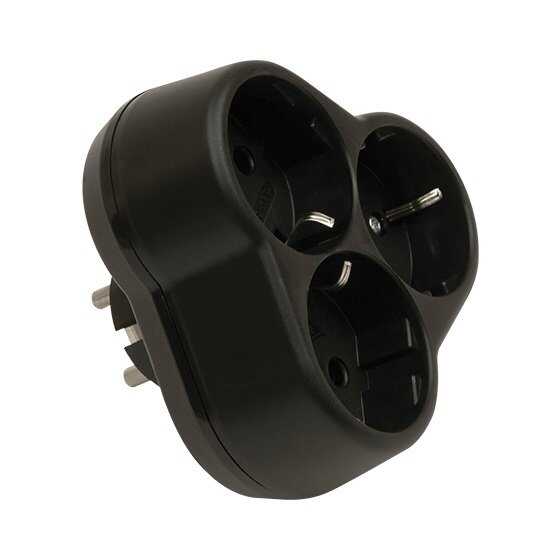 Viko Yonca Siyah Topraklı Üçlü Priz 90303300